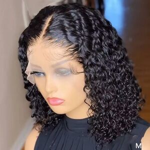 Curly Black Lace Front Wig